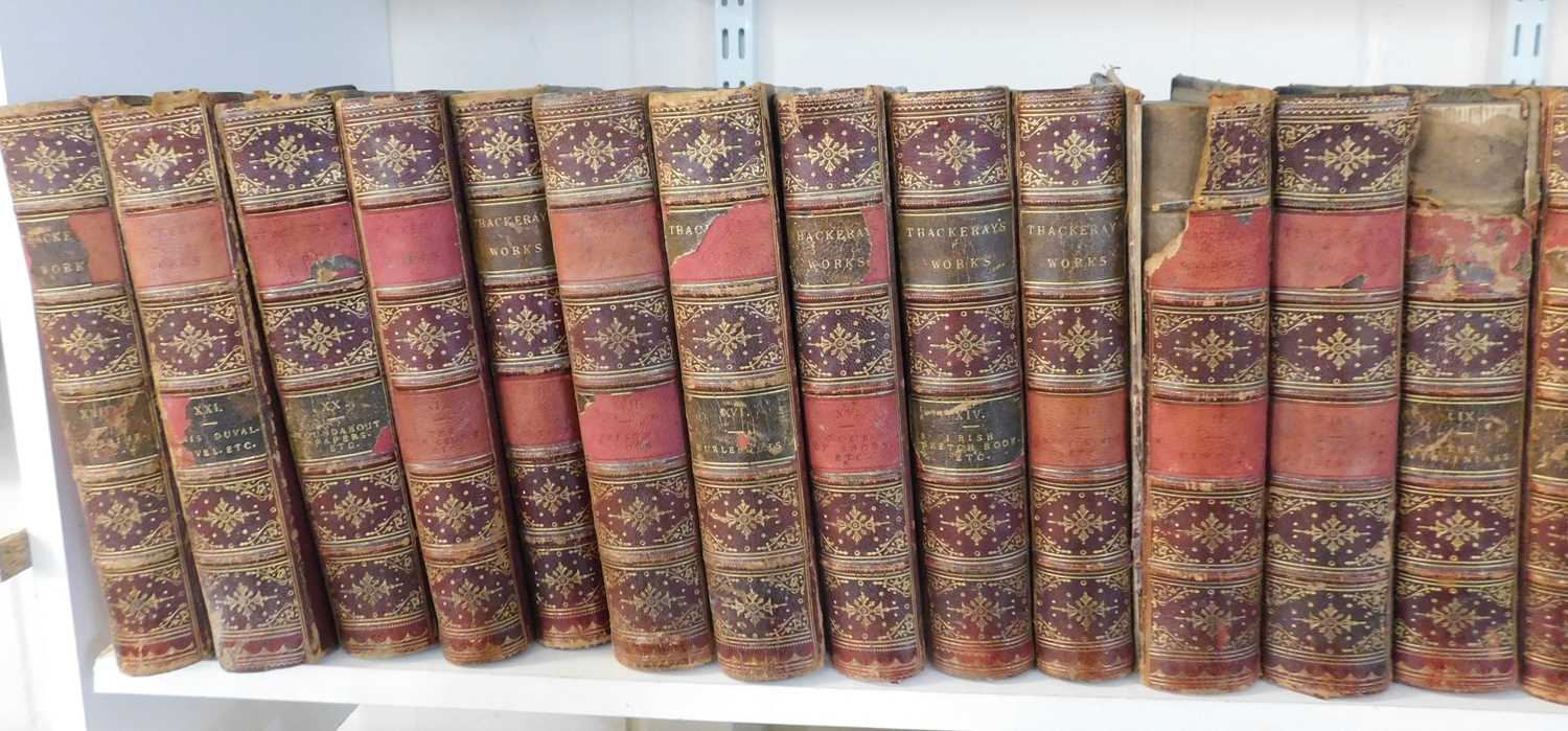 WILLIAM MAKEPEACE THACKERAY: THE WORKS, London, Smith Elder, 1868-69, 22 vols, contemporary half - Image 2 of 3