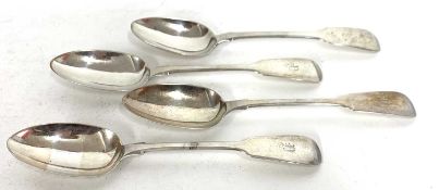 Set of three Victorian table spoons in Fiddle pattern, London 1854 by Samuel Hayne & Dudley Cater