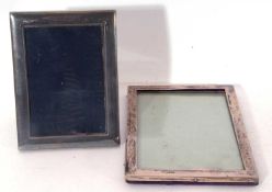 Mixed Lot: Edward VII silver photograph frame of plain rectangular form, Birmingham 1908, maker's