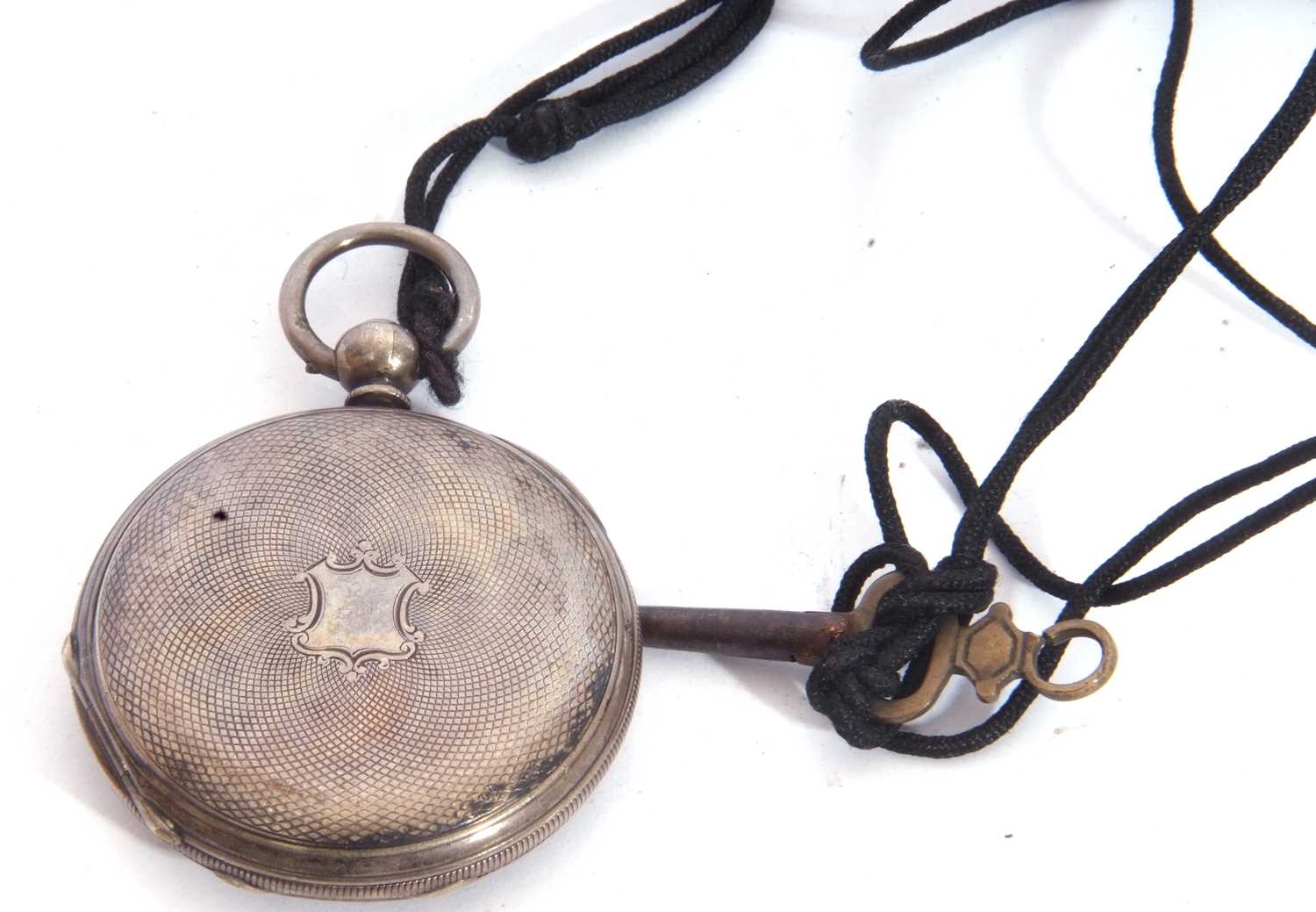 Mid/Last quarter of 19th century white metal hunter pocket watch, features a white enamel dial - Image 3 of 4