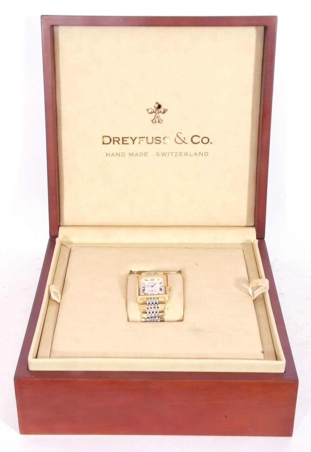 Dreyfuss & Co gent's wrist watch, ref no 1974, date function window, the case gold plated, and a - Image 5 of 10