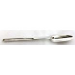 George III silver double ended marrow scoop of typical form, the large bowl engraved verso with