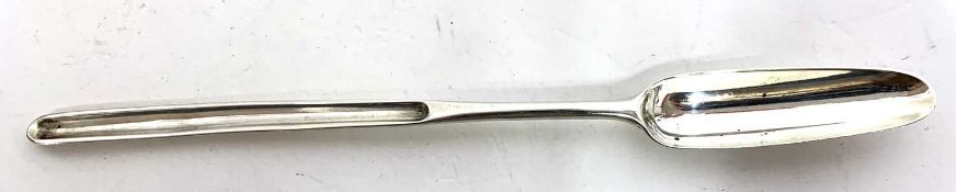 George III silver double ended marrow scoop of typical form, the large bowl engraved verso with