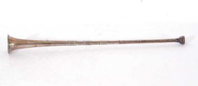 Edward VII two-part Masters hunting horn of traditional form, 30cm long (worn), Chester 1906,