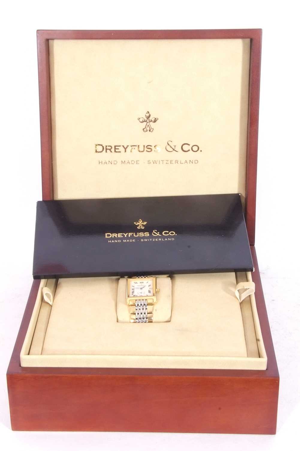 Dreyfuss & Co gent's wrist watch, ref no 1974, date function window, the case gold plated, and a - Image 4 of 10