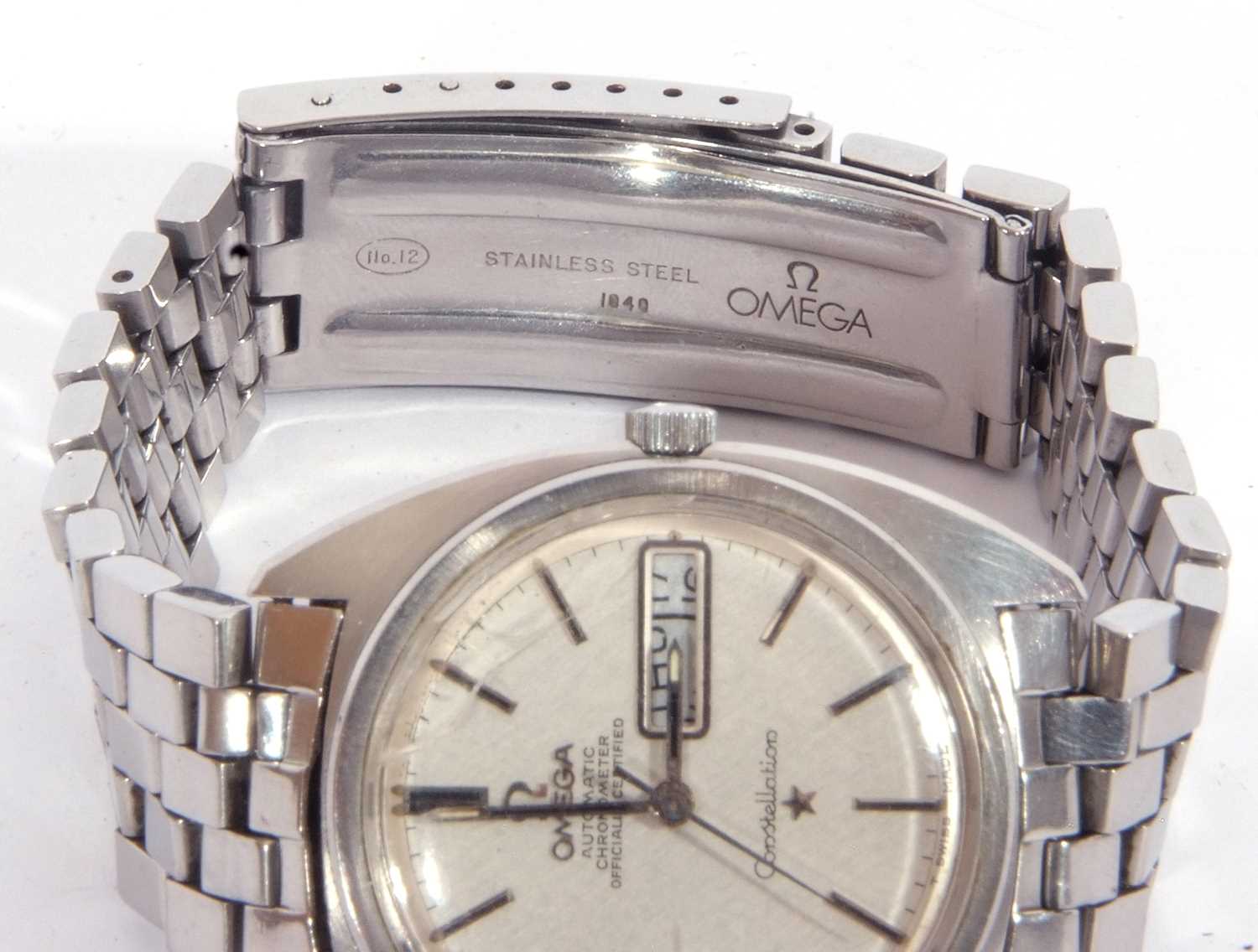 Gent's Omega Constellation in stainless steel case and bracelet, original Omega bracelet stamped ' - Image 6 of 6