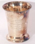 Late Victorian School Athletics presentation goblet or vase (inscription dated 1895), 9.5cm tall,