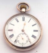 Gent's white metal pocket watch stamped 925, dates to first quarter of 20th century, white enamel