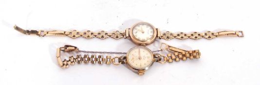 Two ladies wrist watches - one Smiths de luxe, made in England, 15-jewel crown wound movement, a