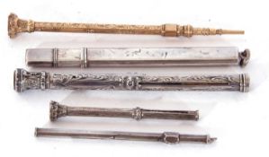 Mixed Lot: various gold plated, silver and white metal mounted propelling and other pencils, various