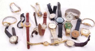 Various gents and ladies wrist watches, including two ladies Junghans, a gent's Timex and Smiths