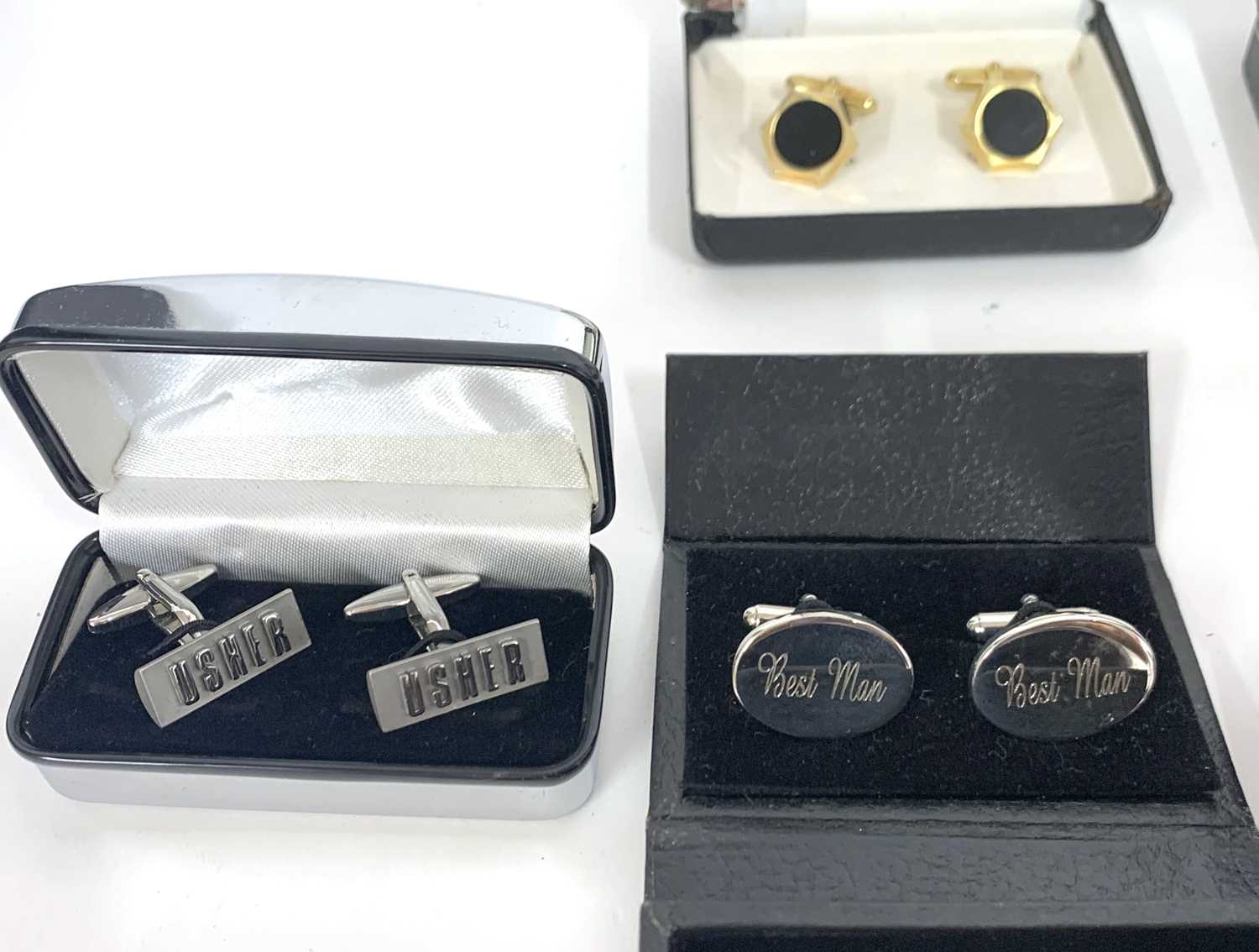 Quantity of mainly gents cuff links (boxed) - Image 5 of 10