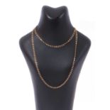 Modern 9ct gold Figaro chain, 32cm fastened, 6.6gms