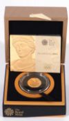Royal Mint Altius gold series quarter ounce coin 'Juno', boxed and certificated no 0587
