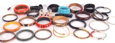 Various bracelets, mainly metal, plastic and various others