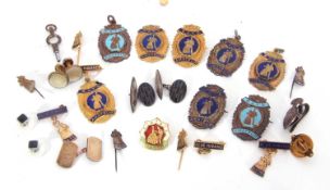 Mixed Lot to include collection of enamel and metal ballroom dancing badges/pendants, together