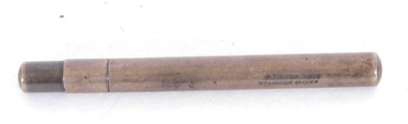 S. Mordan & Co pencil holder, two-part plain design marked 'sterling silver S. Mordan & Co,' 73mm