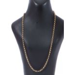 9ct gold Belcher chain, 21cm long when fastened, 8.6gms