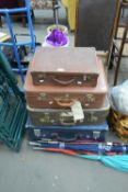 FOUR VINTAGE SUITCASES