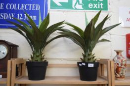 PAIR OF SIMULATED POT PLANTS