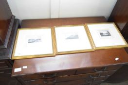 THREE BLACK AND WHITE ENGRAVINGS, LODDON, CROMER AND BRACONDALE, F/G