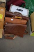 THREE LEATHER SATCHELS