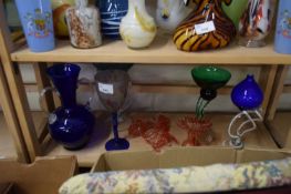 COLLECTION VARIOUS ART GLASS VASES