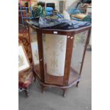 RETRO CHINA DISPLAY CABINET WITH FLORAL DECORATED GLASS DOOR
