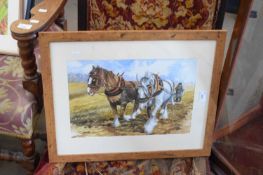 TONY BRYANT, STUDY OF HEAVY HORSES PLOUGHING, F/G