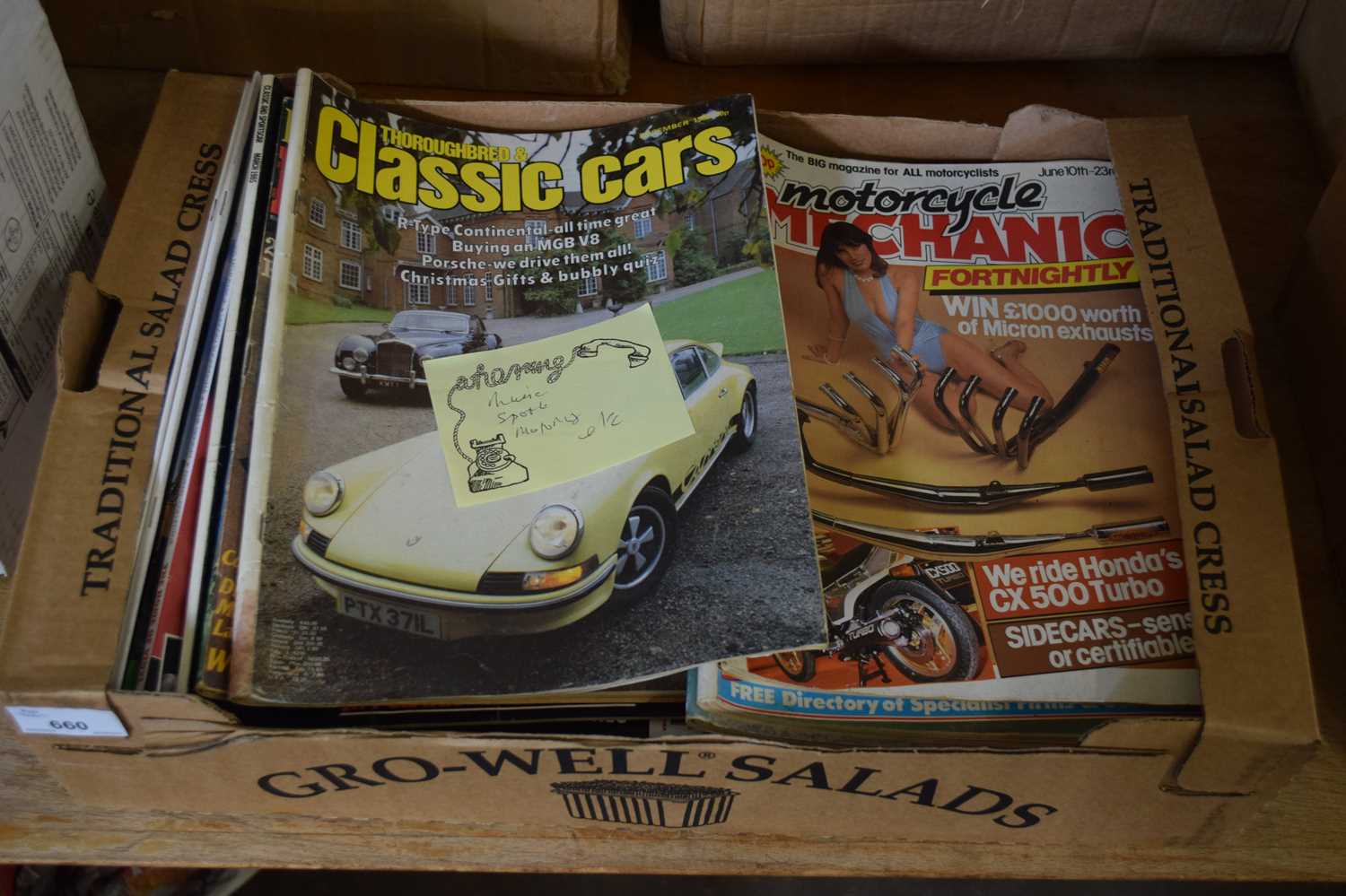 ONE BOX OF MAGAZINES TO INCLUDE MOTORING AND CIGARETTE CARD INTEREST