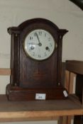 EDWARDIAN MANTEL CLOCK IN ARCHITECTURAL CASE