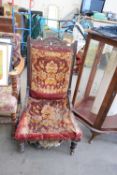 VICTORIAN NURSING CHAIR (FOR REUPHOLSTERY)