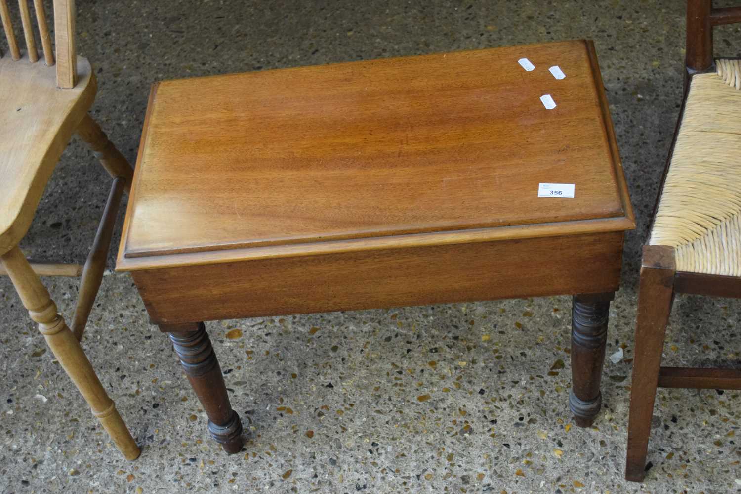 LATE VICTORIAN MAHOGANY FLIP TOP STOOL