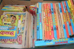 QUANTITY OF BEANO AND DANDY BOOKS AND COMICS