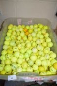 LARGE BOX OF YELLOW GOLF BALLS