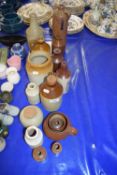 VARIOUS STONEWARE BOTTLES AND OTHER ITEMS