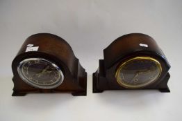 TWO DOME TOP MANTEL CLOCKS