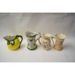 FOUR VARIOUS DECORATED JUGS