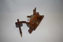 VINTAGE WOOD AND BRASS MOUNTED MOULDING PLANE MARKED 'J BUCK, NEWGATE ST, LONDON' TOGETHER WITH A