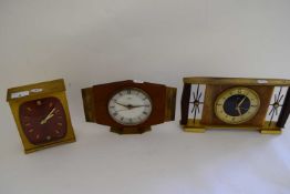 THREE MANTEL CLOCKS