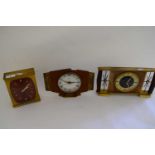 THREE MANTEL CLOCKS