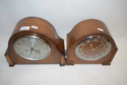 TWO DOME TOP MANTEL CLOCKS