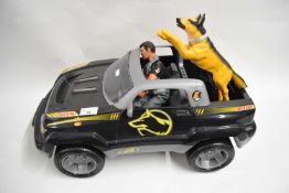 ACTION MAN RAID CAR WITH FIGURE AND DOG