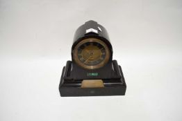 BLACK SLATE CASED MANTEL CLOCK