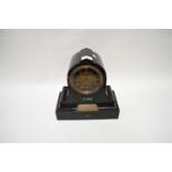 BLACK SLATE CASED MANTEL CLOCK