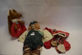 TOY BASIL BRUSH AND A FURTHER TEDDY BEAR