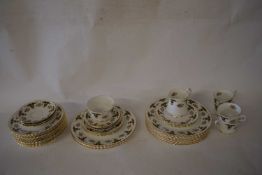 QUANTITY OF ROYAL STAFFORD BALMORAL PATTERN TEA AND DINNER WARES