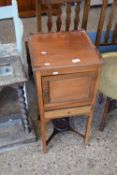 SMALL MAHOGANY POT CUPBOARD WITH SINGLE DRAWER AND SINGLE DOOR