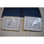 KENNETH GRANT, TWO PENCIL STUDIES, SHIPPING SCENES, F/G