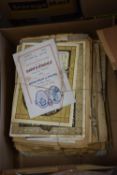 One box of mixed books to include Vintage Newspapers, Royal Coronation Papers etc